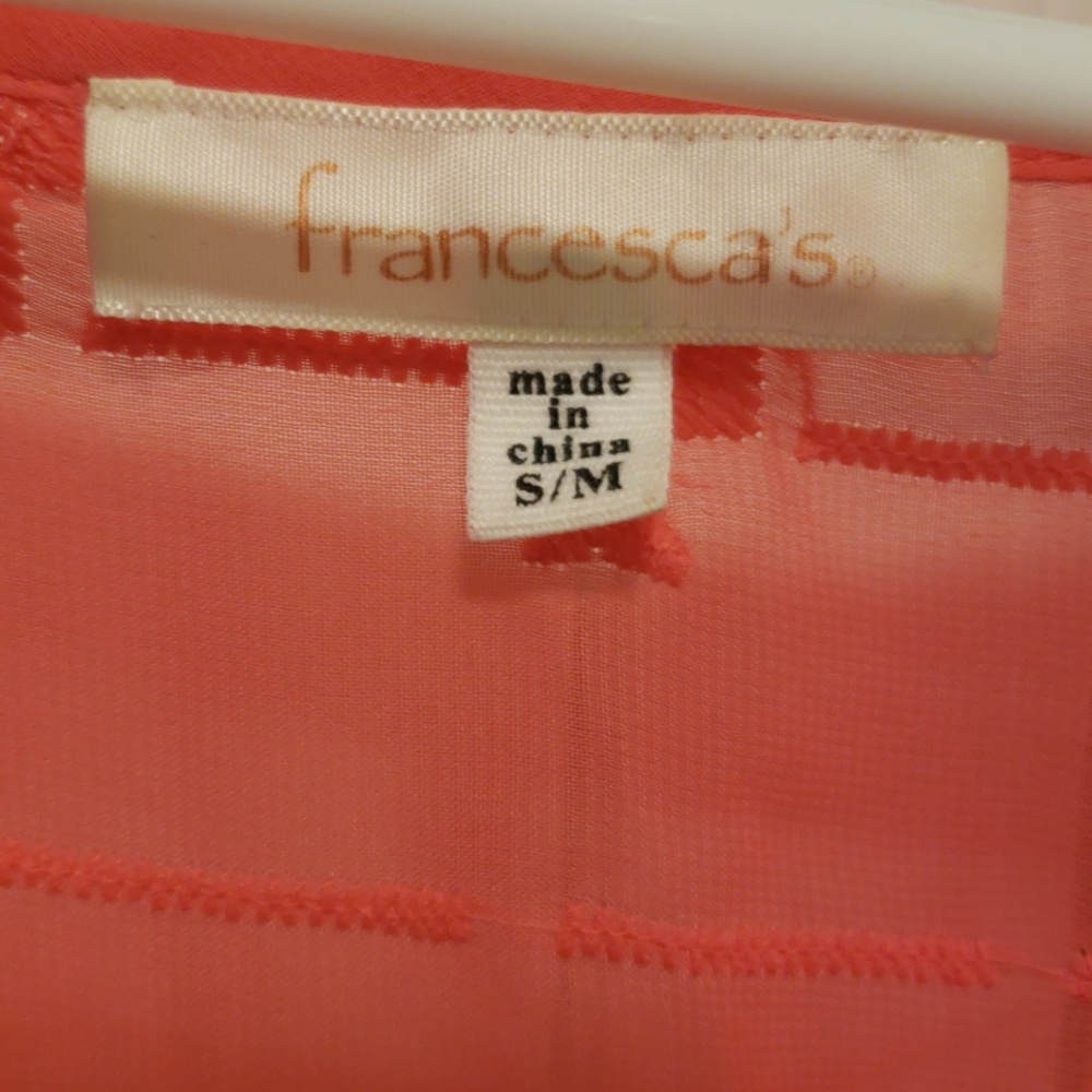 Francesca's Coral Cover Up - Picture 2 of 4
